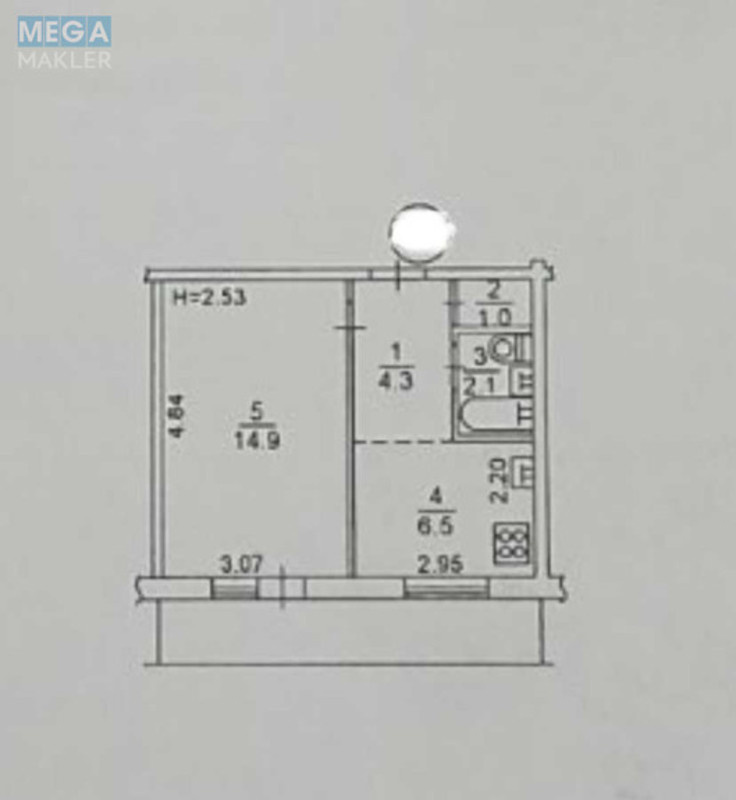 Продаж 1 кімнатної квартири (31/15/6), 6 пов. 9 пов. будинку, <a class="location-link" href="/kiev/" title="Недвижимость Київ">Київ</a>, <a class="location-link" href="/kiev/obolonskij/" title="Недвижимость Оболонський район">Оболонський р-н</a>, Иорданская ул., 8 (изображение 19)