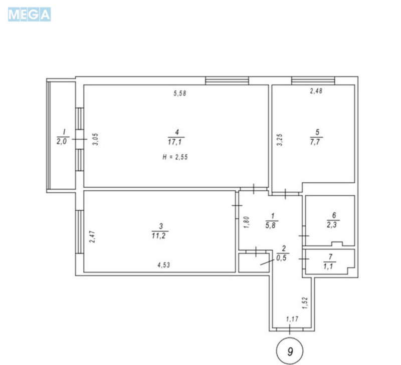 Продаж 2 кімнатної квартири (48/28/7,7), 2 пов. 9 пов. будинку, <a class="location-link" href="/kiev/" title="Недвижимость Київ">Київ</a>, <a class="location-link" href="/kiev/dneprovskij/" title="Недвижимость Дніпровський район">Дніпровський р-н</a>, Соборности просп., 13 (изображение 18)