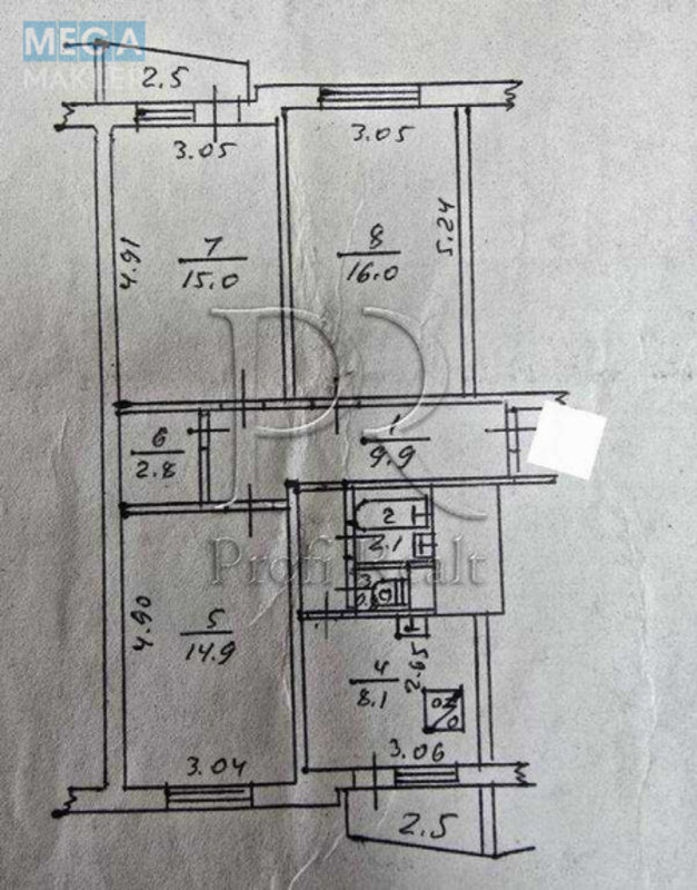 Продаж 3 кімнатної квартири (71/45/8), 1 пов. 16 пов. будинку, <a class="location-link" href="/kiev/" title="Недвижимость Київ">Київ</a>, <a class="location-link" href="/kiev/goloseevskij/" title="Недвижимость Голосіївський район">Голосіївський р-н</a>, Голосіївський проспект, 19 (изображение 21)