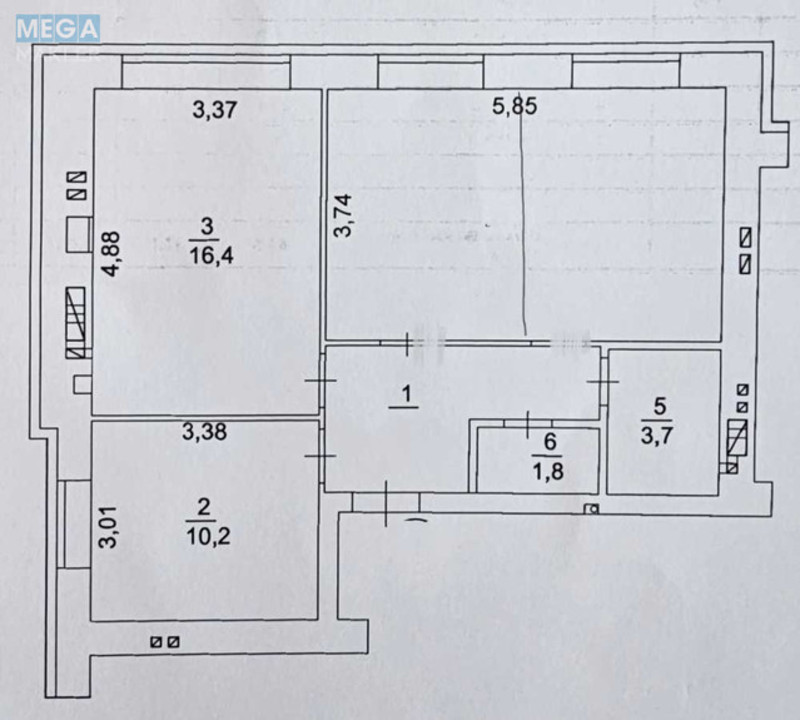 Продаж 3 кімнатної квартири (62/32/22), 10 пов. 11 пов. будинку, <a class="location-link" href="/irpen/" title="Недвижимость Ірпінь">Ірпінь</a>, <a class="location-link" href="/irpen/dneprovskij/" title="Недвижимость Днепровский район">Днепровский р-н</a>, Ново-Осколька, 8к (изображение 25)
