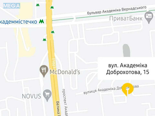 Оренда 2 кімнатної квартири, <a class="location-link" href="/kiev/" title="Недвижимость Київ">Київ</a>, <a class="location-link" href="/kiev/svyatoshinskij/" title="Недвижимость Святошинський район">Святошинський р-н</a>, Академіка Доброхотова вул., 15 (изображение 15)