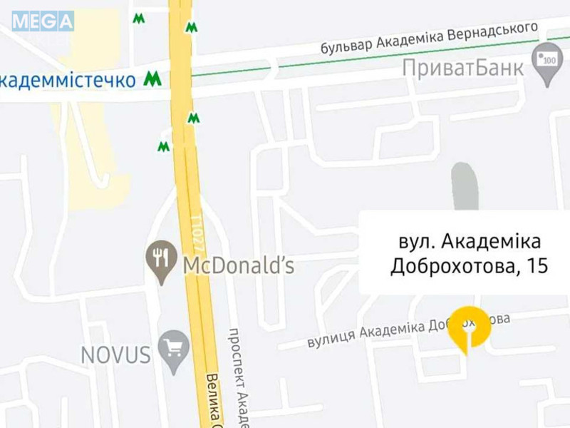 Оренда 2 кімнатної квартири, <a class="location-link" href="/kiev/" title="Недвижимость Київ">Київ</a>, <a class="location-link" href="/kiev/svyatoshinskij/" title="Недвижимость Святошинський район">Святошинський р-н</a>, Академіка Доброхотова вул., 15 (изображение 15)