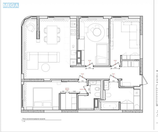Продаж 3 кімнатної квартири (98/43/23), 22 пов. 26 пов. будинку, <a class="location-link" href="/kiev/" title="Недвижимость Київ">Київ</a>, <a class="location-link" href="/kiev/darnickij/" title="Недвижимость Дарницький район">Дарницький р-н</a>, Днепровская наб., 15К (изображение 16)