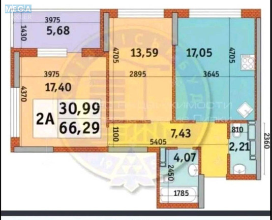 Продаж 2 кімнатної квартири (66/30/17), 10 пов. 25 пов. будинку, <a class="location-link" href="/kiev/" title="Недвижимость Київ">Київ</a>, <a class="location-link" href="/kiev/darnickij/" title="Недвижимость Дарницький район">Дарницький р-н</a>, Причальна вул., 11 (изображение 2)