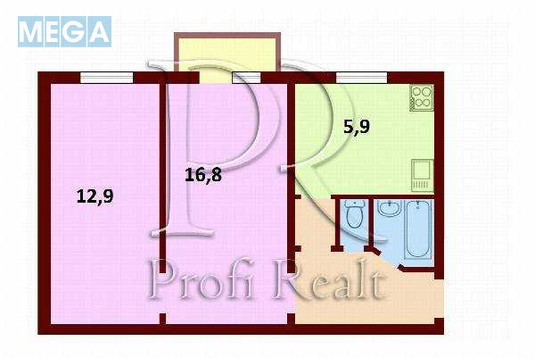 Продаж 2 кімнатної квартири (44/30/6), 4 пов. 5 пов. будинку, <a class="location-link" href="/kiev/" title="Недвижимость Київ">Київ</a>, <a class="location-link" href="/kiev/solomenskij/" title="Недвижимость Солом'янський район">Солом'янський р-н</a>, Чугуївський провулок, 10 (изображение 17)