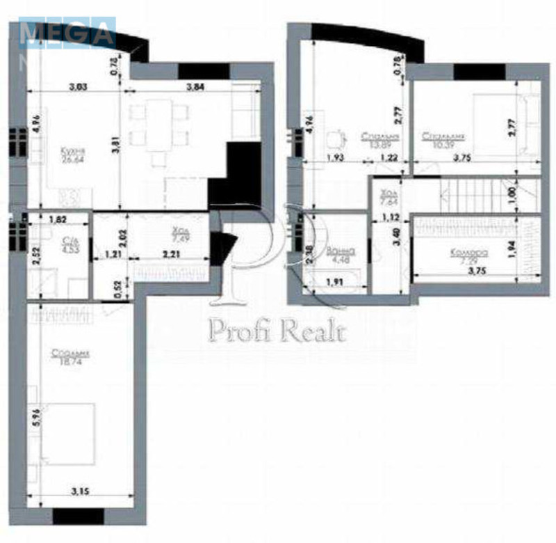 Продаж 3 кімнатної квартири (102/42/20), 8 пов. 10 пов. будинку, <a class="location-link" href="/kryukovshina/" title="Недвижимость Крюківщина">Крюківщина</a>, Богуна Івана вулиця, 2 (изображение 9)