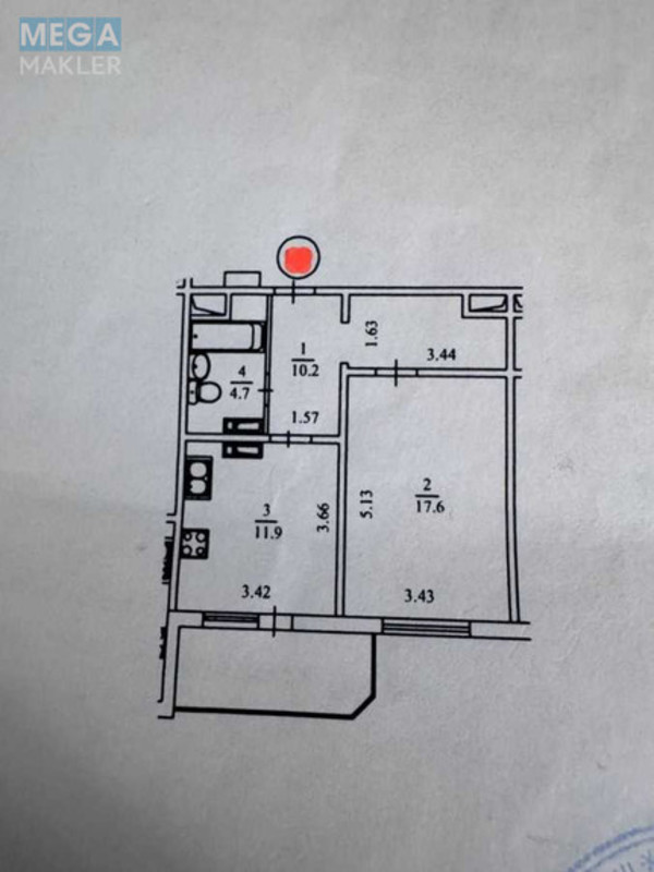 Продаж 1 кімнатної квартири (46/18/12), 25 пов. 25 пов. будинку, <a class="location-link" href="/kiev/" title="Недвижимость Київ">Київ</a>, <a class="location-link" href="/kiev/dneprovskij/" title="Недвижимость Дніпровський район">Дніпровський р-н</a>, Макаренко ул., 1А (изображение 2)