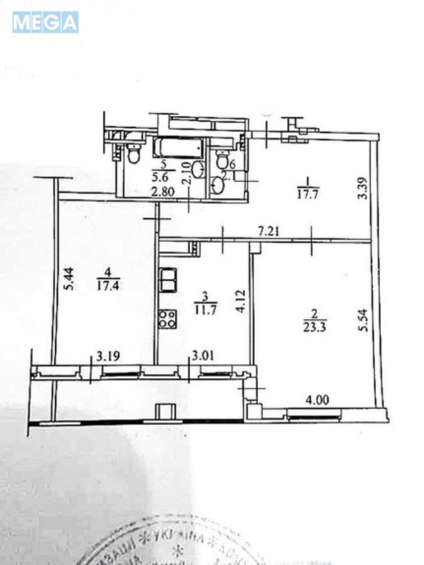 Продаж 2 кімнатної квартири (85,6/40,7/11,7), 2 пов. 4 пов. будинку, <a class="location-link" href="/kiev/" title="Недвижимость Київ">Київ</a>, <a class="location-link" href="/kiev/darnickij/" title="Недвижимость Дарницький район">Дарницький р-н</a>, Срібнокільська вул., 12 (изображение 5)