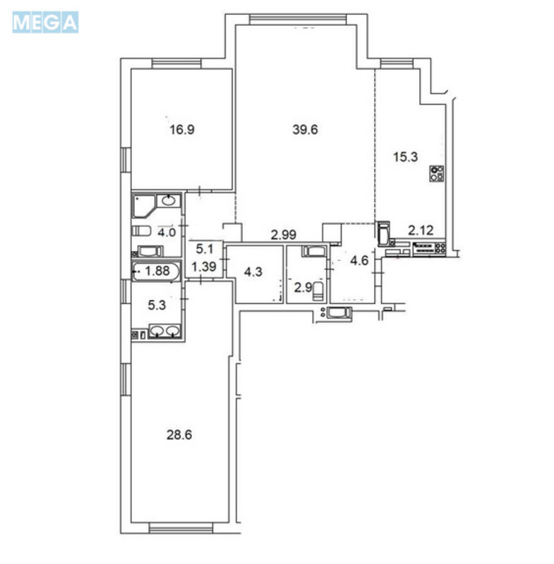 Продаж 3 кімнатної квартири (126/85/15), 17 пов. 24 пов. будинку, <a class="location-link" href="/kiev/" title="Недвижимость Київ">Київ</a>, <a class="location-link" href="/kiev/shevchenkovskij/" title="Недвижимость Шевченківський район">Шевченківський р-н</a>, Річна вул., 4 (изображение 3)