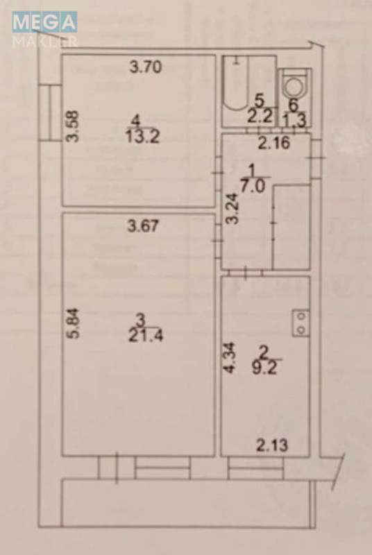 Продаж 2 кімнатної квартири (58/35/9,2), 8 пов. 9 пов. будинку, <a class="location-link" href="/kiev/" title="Недвижимость Київ">Київ</a>, <a class="location-link" href="/kiev/pecherskij/" title="Недвижимость Печерський район">Печерський р-н</a>, Михайла Омеляновича-Павленка вул., 7 (изображение 3)