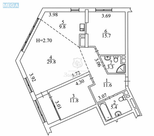 Продаж 3 кімнатної квартири (91,3/57,3/9,8), 18 пов. 22 пов. будинку, <a class="location-link" href="/kiev/" title="Недвижимость Київ">Київ</a>, <a class="location-link" href="/kiev/solomenskij/" title="Недвижимость Солом'янський район">Солом'янський р-н</a>, Митрополита Василя Липківського вул., 16в (изображение 24)