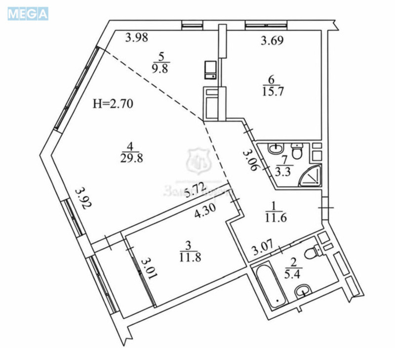 Продаж 3 кімнатної квартири (91,3/57,3/9,8), 18 пов. 22 пов. будинку, <a class="location-link" href="/kiev/" title="Недвижимость Київ">Київ</a>, <a class="location-link" href="/kiev/solomenskij/" title="Недвижимость Солом'янський район">Солом'янський р-н</a>, Митрополита Василя Липківського вул., 16в (изображение 24)