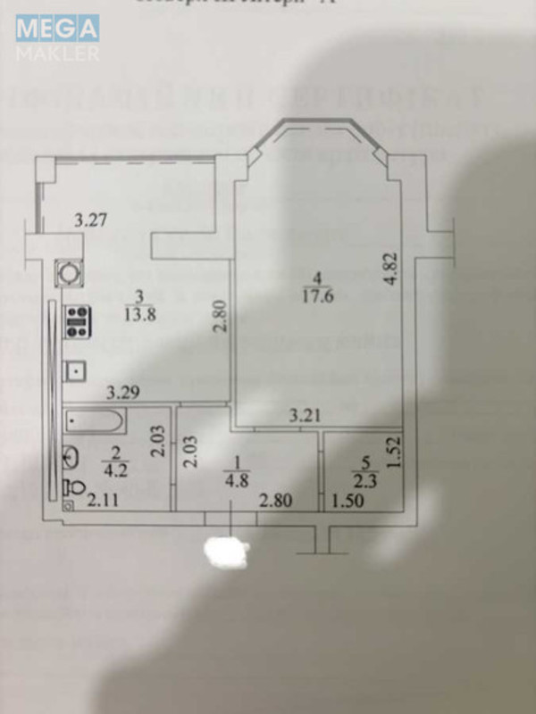 Продаж 1 кімнатної квартири (43/18/14), 3 пов. 10 пов. будинку, <a class="location-link" href="/sofievskaya-borshagovka/" title="Недвижимость Софіївська Борщагівка">Софіївська Борщагівка</a>, Героїв Небесної Сотні, 26/9 (изображение 9)