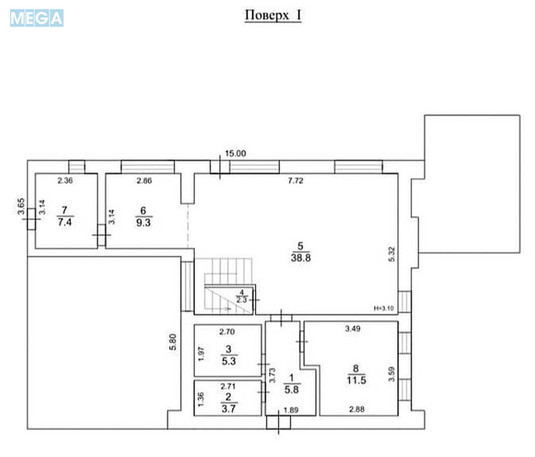 Продаж дома, 2&nbsp;поверху, 147,80&nbsp;кв.м, 3&nbsp;кімнати, ділянка 6,80&nbsp;соток, <a class="location-link" href="/belogorodka-selo-kv/" title="Недвижимость Білогородка">Білогородка</a>, Костянтина Острозького вул., 96 (изображение 22)