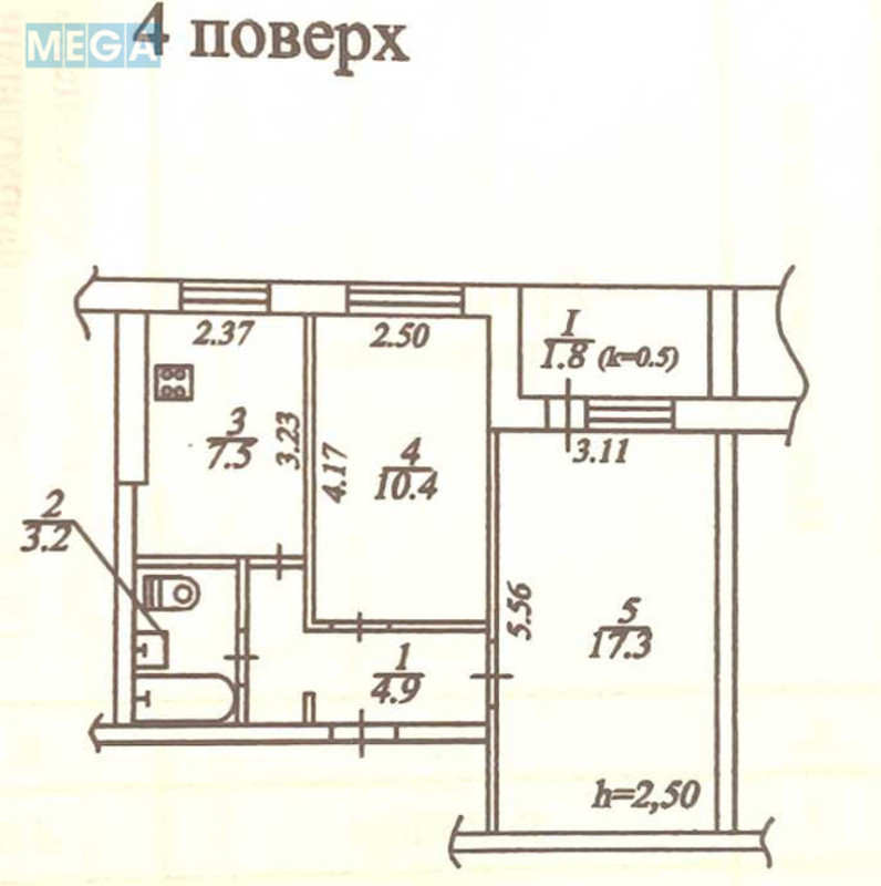 Продаж 2 кімнатної квартири (45/28/8), 4 пов. 9 пов. будинку, <a class="location-link" href="/dnepropetrovsk/" title="Недвижимость Дніпра">Дніпро</a>, Набережна заводська (изображение 16)