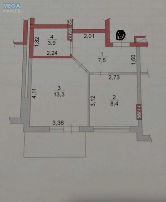 Продаж 1 кімнатної квартири (35/?/9), 4 пов. 9 пов. будинку, <a class="location-link" href="/kiev/" title="Недвижимость Київ">Київ</a>, <a class="location-link" href="/kiev/goloseevskij/" title="Недвижимость Голосіївський район">Голосіївський р-н</a>, Метрологическая ул., 58 (изображение 5)
