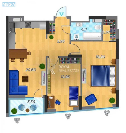 Продаж 2 кімнатної квартири (67/?/20), 5 пов. 24 пов. будинку, <a class="location-link" href="/kiev/" title="Недвижимость Київ">Київ</a>, <a class="location-link" href="/kiev/shevchenkovskij/" title="Недвижимость Шевченківський район">Шевченківський р-н</a>, Шолуденка вул., 30 (изображение 8)