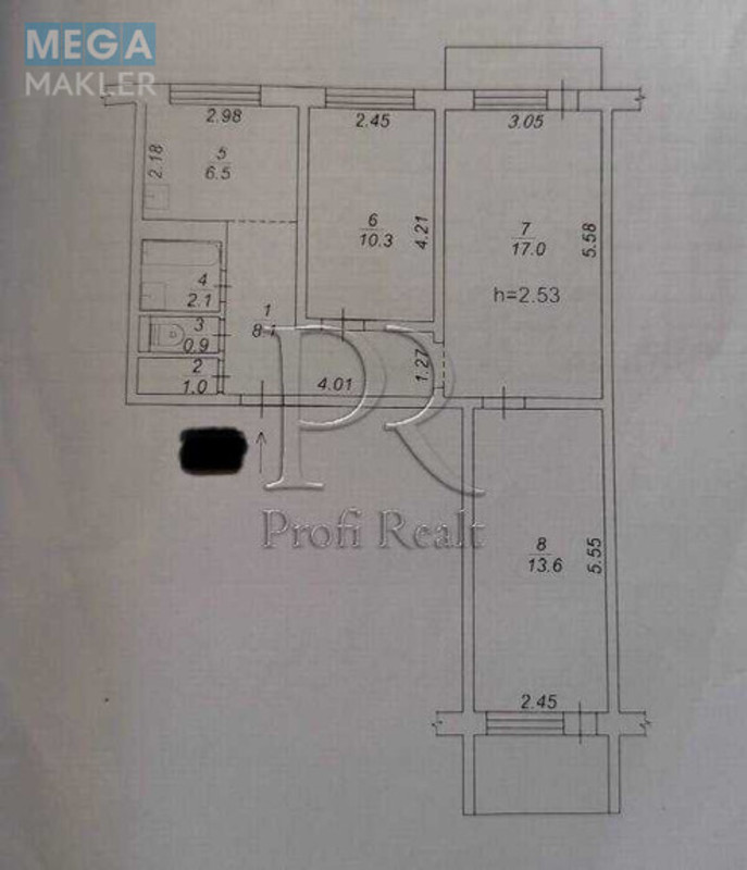 Продаж 3 кімнатної квартири (63/42/8), 8 пов. 9 пов. будинку, <a class="location-link" href="/kiev/" title="Недвижимость Київ">Київ</a>, <a class="location-link" href="/kiev/svyatoshinskij/" title="Недвижимость Святошинський район">Святошинський р-н</a>, Наумова Генерала вулиця, 41 (изображение 21)
