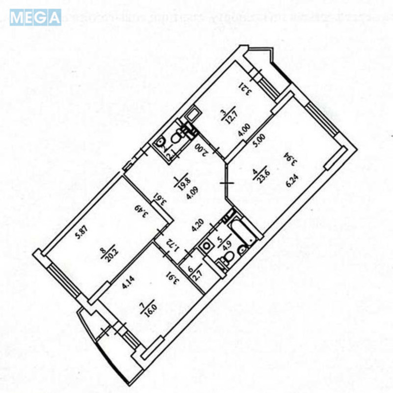 Продаж 3 кімнатної квартири (108/60/15,5), 20 пов. 25 пов. будинку, <a class="location-link" href="/kiev/" title="Недвижимость Київ">Київ</a>, <a class="location-link" href="/kiev/darnickij/" title="Недвижимость Дарницький район">Дарницький р-н</a>, Петра Григоренка просп., 22/20 (изображение 21)