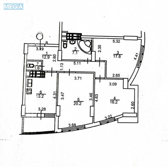 Продаж 3 кімнатної квартири (93,9/54/13), 19 пов. 25 пов. будинку, <a class="location-link" href="/kiev/" title="Недвижимость Київ">Київ</a>, <a class="location-link" href="/kiev/svyatoshinskij/" title="Недвижимость Святошинський район">Святошинський р-н</a>, Берестейский просп., 121а (изображение 22)
