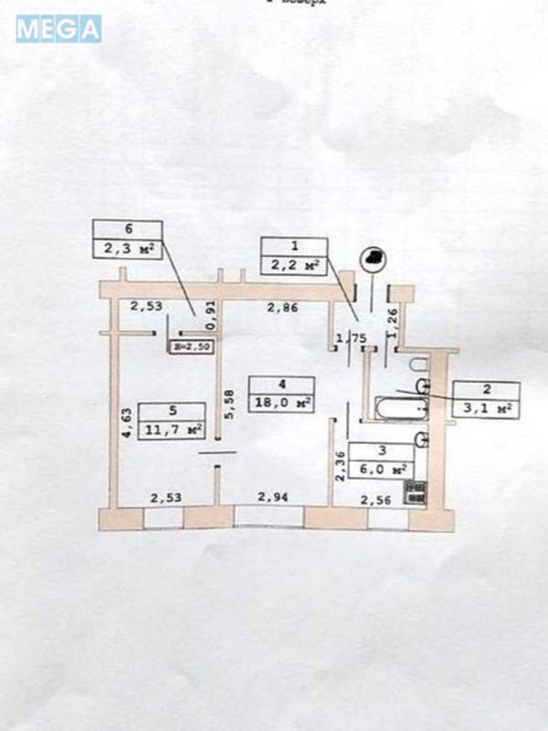 Продаж 2 кімнатної квартири (43,3/29/6), 1 пов. 5 пов. будинку, <a class="location-link" href="/kiev/" title="Недвижимость Київ">Київ</a>, <a class="location-link" href="/kiev/dneprovskij/" title="Недвижимость Дніпровський район">Дніпровський р-н</a>, Григорія Чупринки вул., 6 (изображение 16)