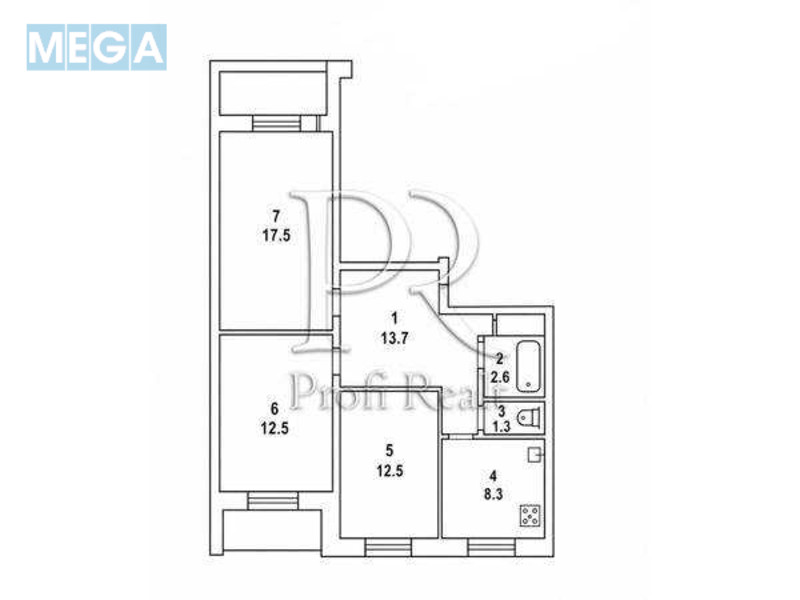 Продаж 3 кімнатної квартири (73/43/8), 13 пов. 16 пов. будинку, <a class="location-link" href="/kiev/" title="Недвижимость Київ">Київ</a>, <a class="location-link" href="/kiev/darnickij/" title="Недвижимость Дарницький район">Дарницький р-н</a>, Поліська вулиця, 4А (изображение 21)