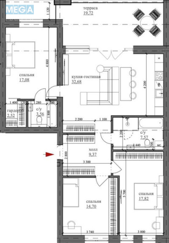 Новобудова, 4 поверхів, <a class="location-link" href="/kiev/" title="Недвижимость Київ">Київ</a>, <a class="location-link" href="/kiev/solomenskij/" title="Недвижимость Солом'янський район">Солом'янський р-н</a>, Университетская ул., 26 (изображение 3)