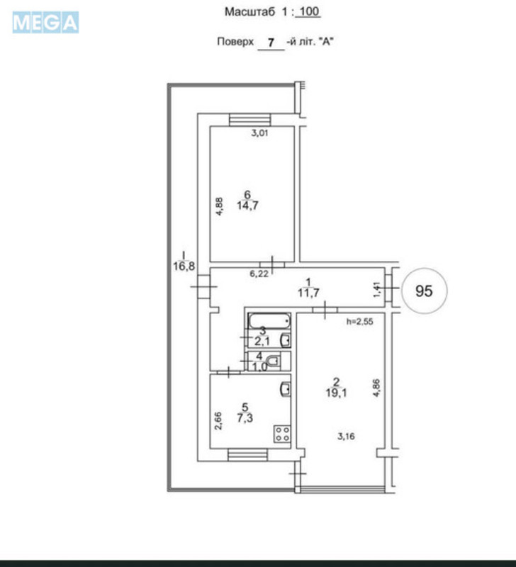 Продаж 2 кімнатної квартири (72,7/33,8/7,3), 7 пов. 9 пов. будинку, <a class="location-link" href="/kiev/" title="Недвижимость Київ">Київ</a>, <a class="location-link" href="/kiev/obolonskij/" title="Недвижимость Оболонський район">Оболонський р-н</a>, Маршала Малиновського вул., 32 (изображение 24)