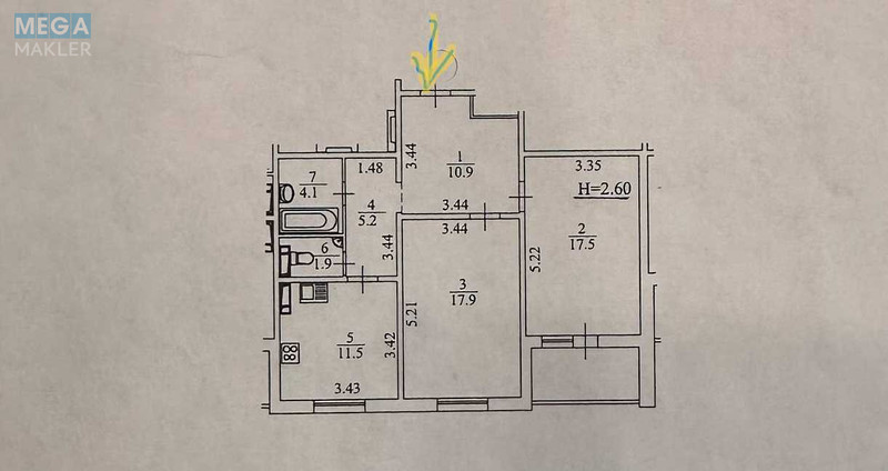 Продаж 2 кімнатної квартири (72/35/11), 21 пов. 25 пов. будинку, <a class="location-link" href="/kiev/" title="Недвижимость Київ">Київ</a>, <a class="location-link" href="/kiev/podolskij/" title="Недвижимость Подільський район">Подільський р-н</a>, Сергея Данченко вул., 5 (изображение 14)