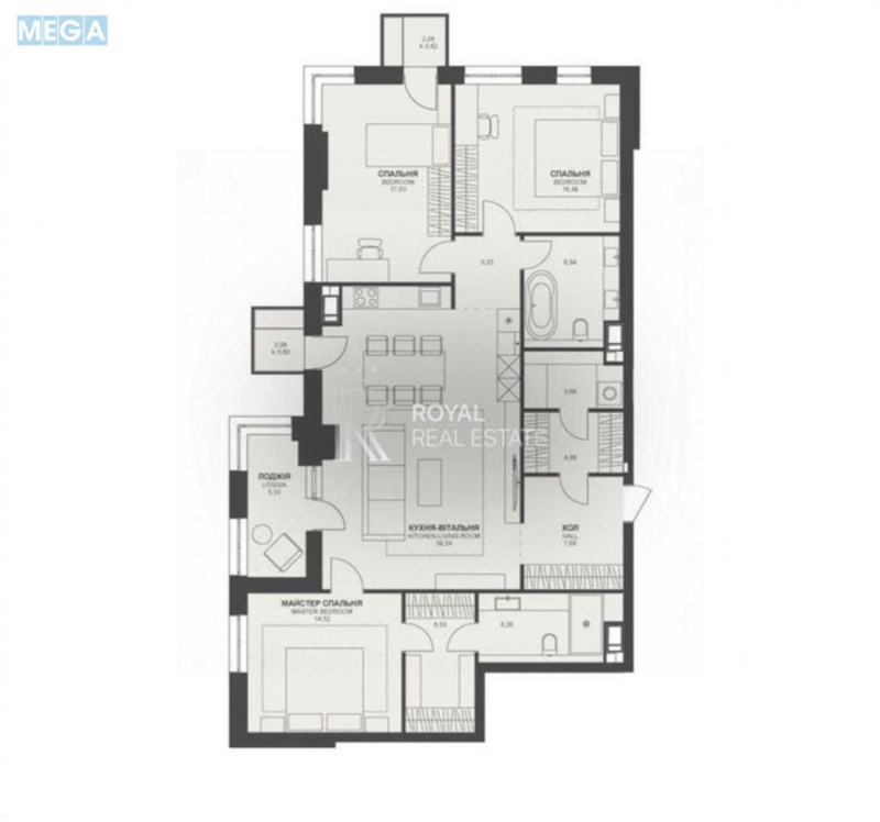 Продаж 4 кімнатної квартири (132/51/30), 18 пов. 23 пов. будинку, <a class="location-link" href="/kiev/" title="Недвижимость Київ">Київ</a>, <a class="location-link" href="/kiev/pecherskij/" title="Недвижимость Печерський район">Печерський р-н</a>, Василя Тютюнника вул., 39/2 (изображение 2)