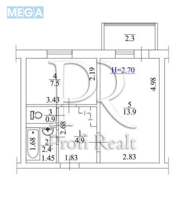 Продаж 1 кімнатної квартири (32/14/9), 5 пов. 9 пов. будинку, <a class="location-link" href="/kiev/" title="Недвижимость Київ">Київ</a>, <a class="location-link" href="/kiev/svyatoshinskij/" title="Недвижимость Святошинський район">Святошинський р-н</a>, Чорнобильська вулиця, 18 (изображение 20)
