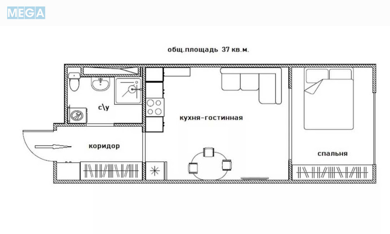 Оренда 1 кімнатної квартири, <a class="location-link" href="/kiev/" title="Недвижимость Київ">Київ</a>, <a class="location-link" href="/kiev/goloseevskij/" title="Недвижимость Голосіївський район">Голосіївський р-н</a>, Михайла Максимовича вул., 24а (изображение 15)
