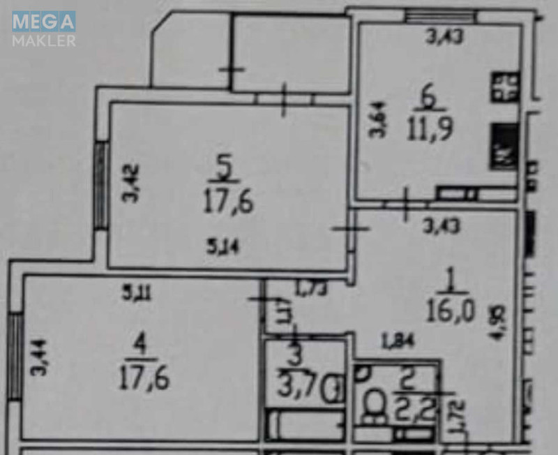 Продаж 2 кімнатної квартири (73/?/12), 12 пов. 22 пов. будинку, <a class="location-link" href="/kiev/" title="Недвижимость Київ">Київ</a>, <a class="location-link" href="/kiev/dneprovskij/" title="Недвижимость Дніпровський район">Дніпровський р-н</a>, Краківська вул., 13 (изображение 17)