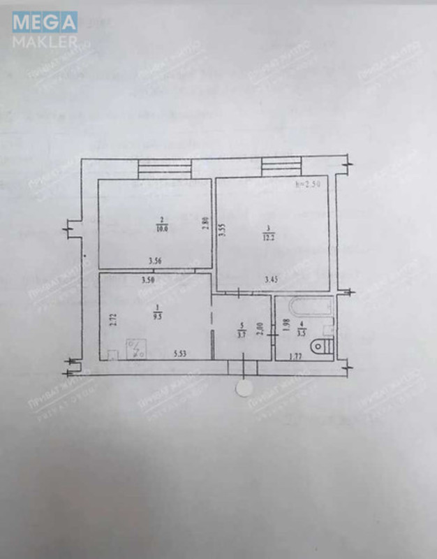 Продаж 2 кімнатної квартири (39/22/9,5), 5 пов. 9 пов. будинку, <a class="location-link" href="/poltava/" title="Недвижимость Полтава">Полтава</a>, <a class="location-link" href="/poltava/kievskij/" title="Недвижимость Київський район">Київський р-н</a>, Курчатова, 1 (изображение 7)
