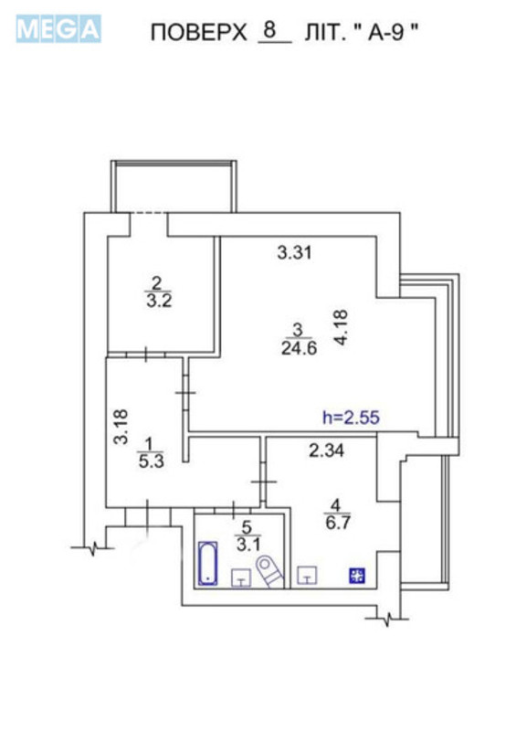 Продаж 1 кімнатної квартири (44,8/24/6,7), 8 пов. 9 пов. будинку, <a class="location-link" href="/kiev/" title="Недвижимость Київ">Київ</a>, <a class="location-link" href="/kiev/darnickij/" title="Недвижимость Дарницький район">Дарницький р-н</a>, Вереснева вул., 12а (изображение 21)