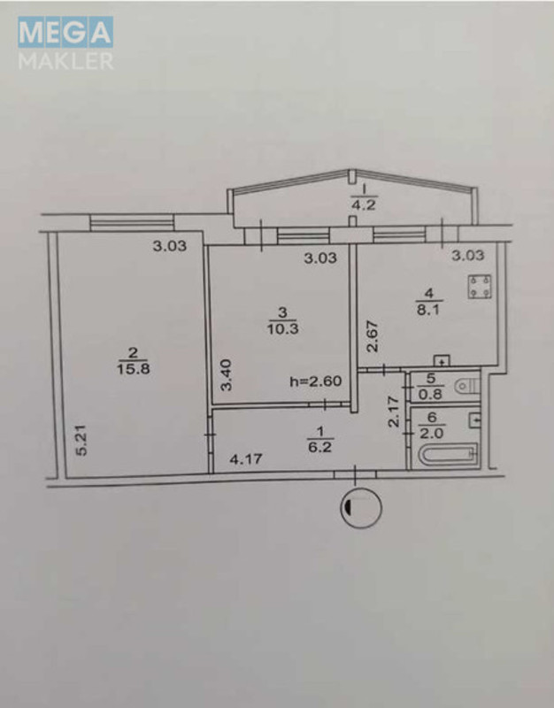 Продаж 2 кімнатної квартири (47,4/26,1/8,1), 9 пов. 16 пов. будинку, <a class="location-link" href="/kiev/" title="Недвижимость Київ">Київ</a>, <a class="location-link" href="/kiev/obolonskij/" title="Недвижимость Оболонський район">Оболонський р-н</a>, Александра Архипенко ул., 8б (изображение 14)