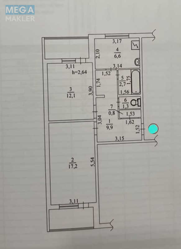Продаж 2 кімнатної квартири (55/29/6), 1 пов. 16 пов. будинку, <a class="location-link" href="/kiev/" title="Недвижимость Київ">Київ</a>, <a class="location-link" href="/kiev/podolskij/" title="Недвижимость Подільський район">Подільський р-н</a>, Европейского Союза просп., 6а (изображение 13)