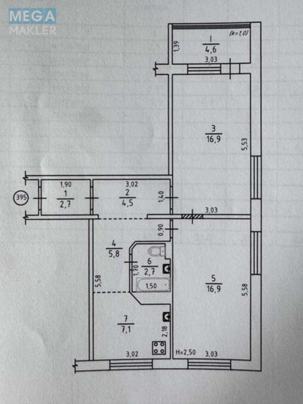Оренда 2 кімнатної квартири, <a class="location-link" href="/kiev/" title="Недвижимость Київ">Київ</a>, <a class="location-link" href="/kiev/dneprovskij/" title="Недвижимость Дніпровський район">Дніпровський р-н</a>, Райдужна вул., 3б (изображение 19)