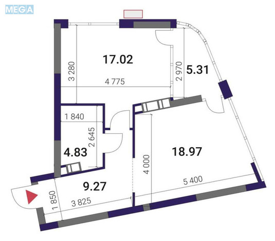 Продаж 1 кімнатної квартири (55,4/18/19), 12 пов. 26 пов. будинку, <a class="location-link" href="/kiev/" title="Недвижимость Київ">Київ</a>, <a class="location-link" href="/kiev/darnickij/" title="Недвижимость Дарницький район">Дарницький р-н</a>, Причальна вул., 8 (изображение 2)