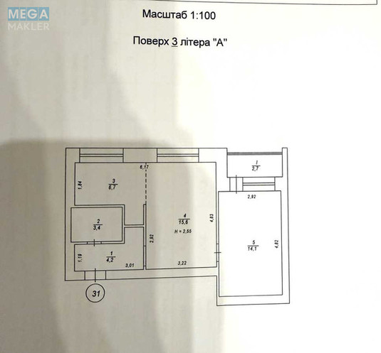 Продаж 2 кімнатної квартири (47/30/7), 3 пов. 9 пов. будинку, <a class="location-link" href="/kiev/" title="Недвижимость Київ">Київ</a>, <a class="location-link" href="/kiev/shevchenkovskij/" title="Недвижимость Шевченківський район">Шевченківський р-н</a>, Берестейский просп., 20 (изображение 19)