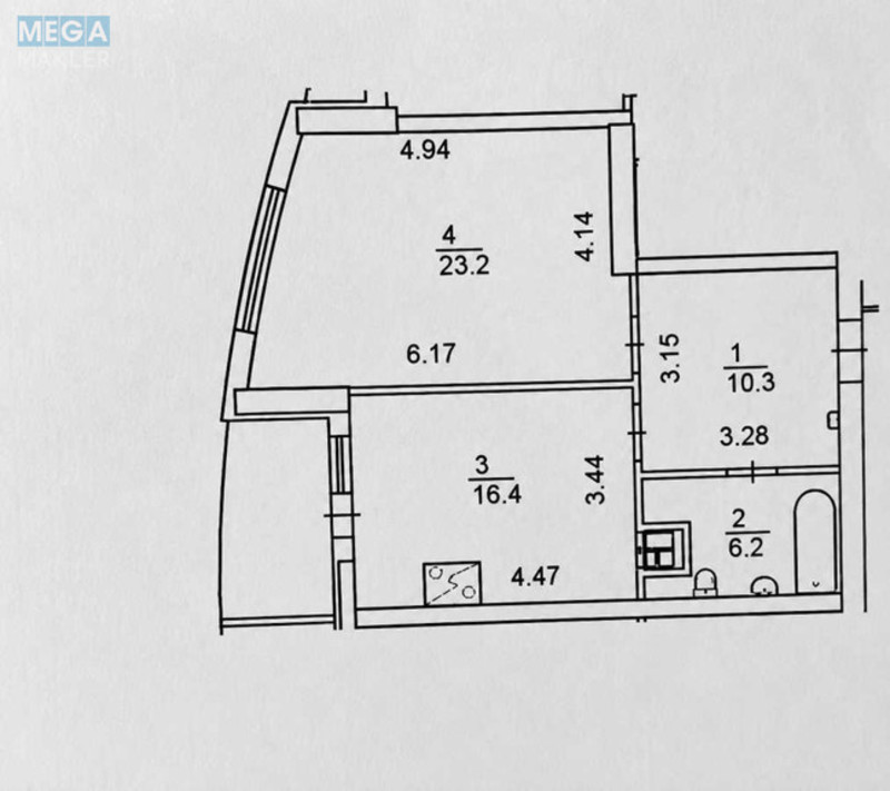 Продаж 2 кімнатної квартири (58/25/15), 21 пов. 24 пов. будинку, <a class="location-link" href="/kiev/" title="Недвижимость Київ">Київ</a>, <a class="location-link" href="/kiev/svyatoshinskij/" title="Недвижимость Святошинський район">Святошинський р-н</a>, Миколи Ушакова вул., 1б (изображение 8)