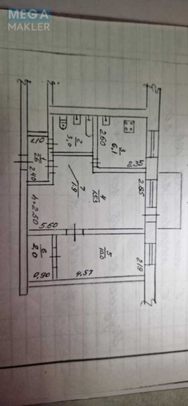 Продаж 2 кімнатної квартири (42/?/6), 5 пов. 5 пов. будинку, <a class="location-link" href="/dnepropetrovsk/" title="Недвижимость Дніпра">Дніпро</a>, Робоча вулиця, 25 (изображение 2)