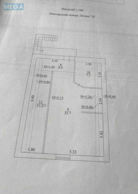 Продаж дома, 2&nbsp;поверху, 135,60&nbsp;кв.м, 5&nbsp;кімнат, ділянка 8&nbsp;соток, <a class="location-link" href="/kiev/" title="Недвижимость Київ">Київ</a>, <a class="location-link" href="/kiev/svyatoshinskij/" title="Недвижимость Святошинський район">Святошинський р-н</a>, Звязківців вул., 2 (изображение 21)