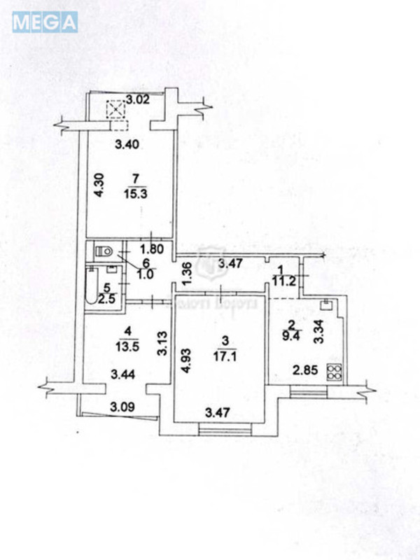 Продаж 3 кімнатної квартири (70/46/9), 1 пов. 9 пов. будинку, <a class="location-link" href="/kiev/" title="Недвижимость Київ">Київ</a>, <a class="location-link" href="/kiev/obolonskij/" title="Недвижимость Оболонський район">Оболонський р-н</a>, Героїв Дніпра вул., 36б (изображение 13)