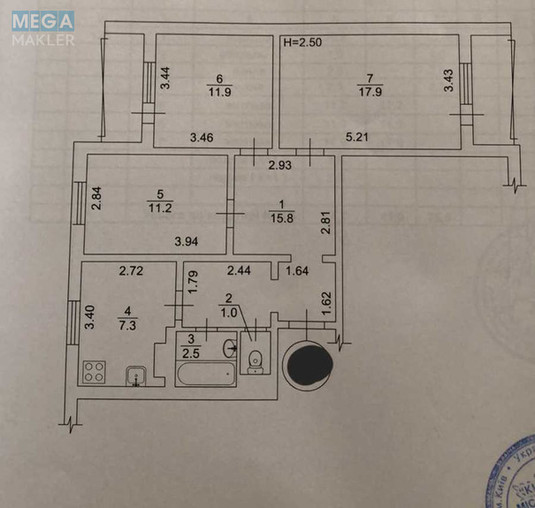 Продаж 3 кімнатної квартири (75/41/9), 5 пов. 9 пов. будинку, <a class="location-link" href="/kiev/" title="Недвижимость Київ">Київ</a>, <a class="location-link" href="/kiev/desnyanskij/" title="Недвижимость Деснянський район">Деснянський р-н</a>, Теодора Драйзера вул., 2А (изображение 4)