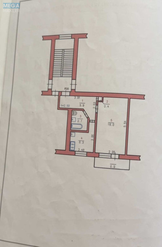 Продаж 1 кімнатної квартири (32,2/16/6,2), 5 пов. 5 пов. будинку, <a class="location-link" href="/khmelnitskiy/" title="Недвижимость Хмельницький">Хмельницький</a>, Зарічанська (изображение 5)