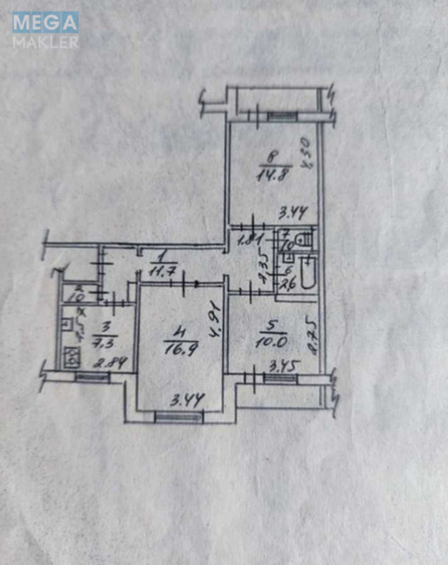 Продаж 3 кімнатної квартири (70/43/8), 2 пов. 10 пов. будинку, <a class="location-link" href="/kiev/" title="Недвижимость Київ">Київ</a>, <a class="location-link" href="/kiev/darnickij/" title="Недвижимость Дарницький район">Дарницький р-н</a>, Тростянецька вул., 6ж (изображение 16)