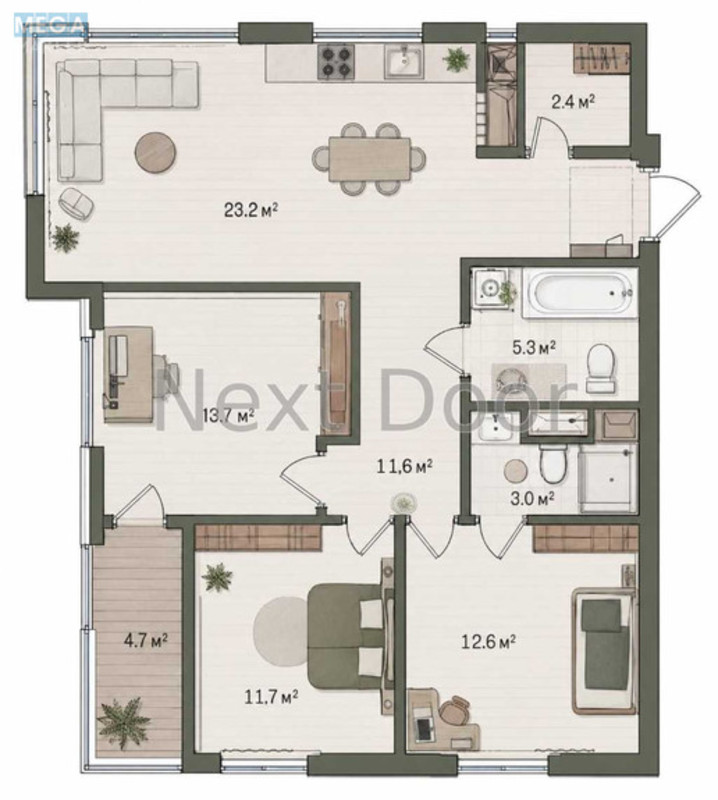 Продаж 3 кімнатної квартири (88,6/?/23,2), 8 пов. 18 пов. будинку, <a class="location-link" href="/kiev/" title="Недвижимость Київ">Київ</a>, <a class="location-link" href="/kiev/podolskij/" title="Недвижимость Подільський район">Подільський р-н</a>, Всеволода Змієнка вул., 13 (изображение 15)