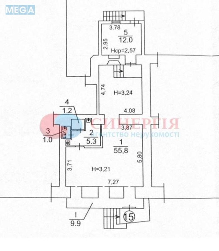 Оренда комерційної нерухомості, 86&nbsp;кв.м, под магазин, <a class="location-link" href="/kiev/" title="Недвижимость Київ">Київ</a>, <a class="location-link" href="/kiev/pecherskij/" title="Недвижимость Печерський район">Печерський р-н</a>, Саксаганського вул., 13/42 (изображение 12)