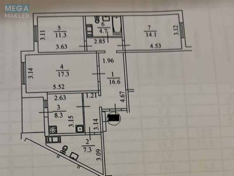 Продаж 3 кімнатної квартири (81,7/42,7/8,3), 10 пов. 24 пов. будинку, <a class="location-link" href="/kiev/" title="Недвижимость Київ">Київ</a>, <a class="location-link" href="/kiev/desnyanskij/" title="Недвижимость Деснянський район">Деснянський р-н</a>, Милославська вул., 18 (изображение 9)